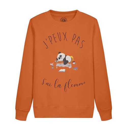 Sweat enfant j'peux pas j'ai la flemme pour en finir avec les pulls inconfortables