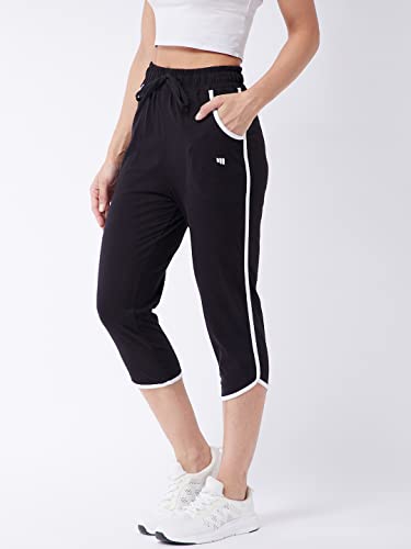 Image of Modeve Women Striped Cotton Blend Capri