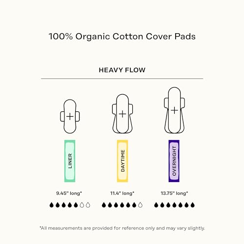 Image of The Honey Pot Company - Herbal Sanitary Pads for Women - Heavy Flow w /Wings - Infused w /Essential Oils for Cooling Effect & Organic Cotton Cover - Feminine Care - 16 ct