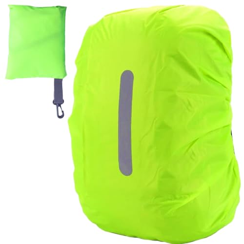 EIYVPRA Copri zaino per pioggia, Copri zaino impermeabile, Coperture per Zaino Riflettenti, Copertura Antipioggia Elastica con Strisce Riflettenti, Copertura Antipioggia per Borsa da Scuola,coprizaino