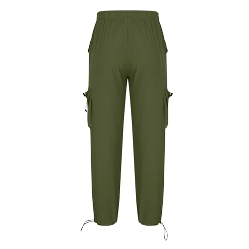 Mens Linen Pants Casual Lightweight Thin Loose Drawstring Pants 2024 Summer Going Out Cotton Work Pants with Pocket3