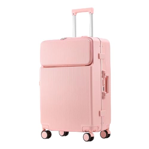 Equipaje inteligente, maleta silenciosa de alta calidad con gran capacidad y diseño elegante, para viajeros, Flor de lirio de mariposa: rosa, 29 inches