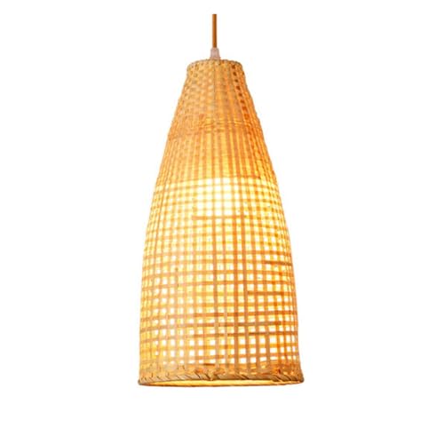 Suspension rotin tressée main luminaire haut de gamme salon