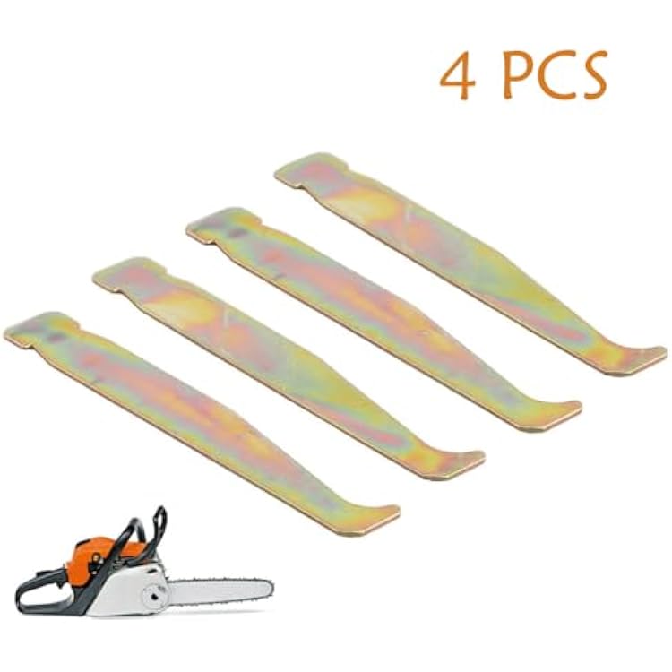Universal Depth Chainsaw Guide Bar Rail Groove Cleaning Tools Fit for Most Chain Saws, Set of 4 PCS Carbon Steel Cleaners, Chainsaw Parts, and Accessories