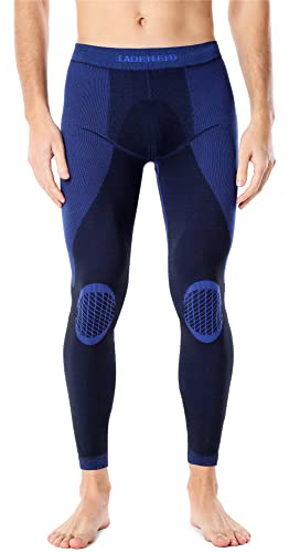 Ladeheid Calzamaglia Termica Uomo Lunga LAGI002 (Nero/Blu Marino, S)