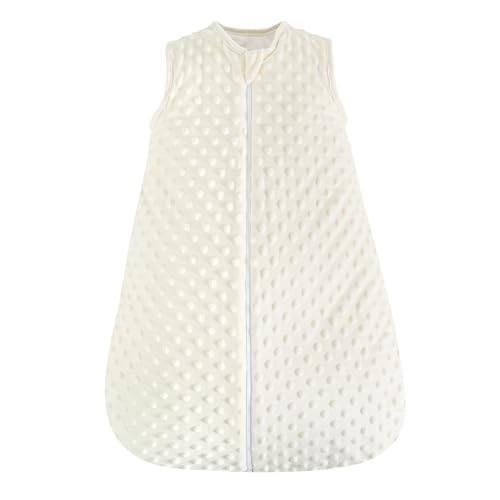 david's kids Fleece Baby Sleep Sack 0-6 Months, 2.5 Tog Minky Warm Winter Baby Wearable Blanket with Plush Dots and 2-Way Zipper, Cotton Inner Lining...