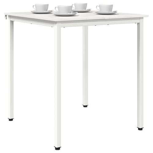 Table de repas carrée blanche compacte vidaXL pour optimiser les petits espaces