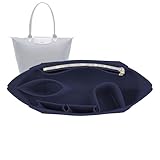 Lckaey Organizador grande para bolso de mano Longchamp Le Pliage, organizador de fieltro 1028azul marino-L