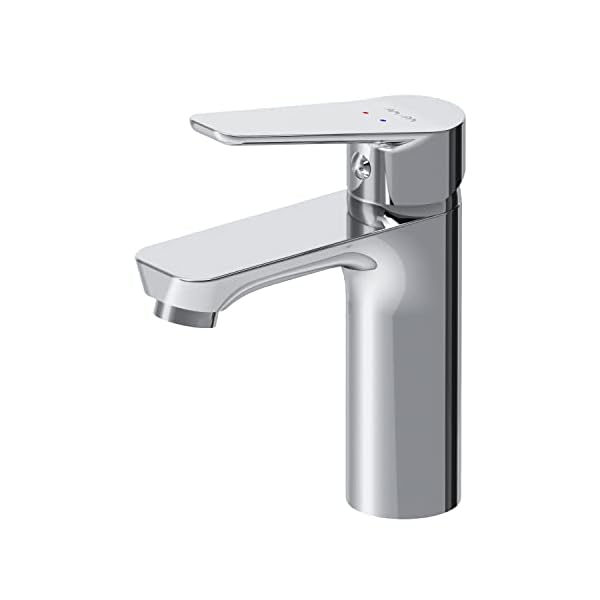 AM.PM Hit Waschtischarmatur mit Einhandmischer, Einhebel-Waschtischmischer Kurzer Auslauf Höhe 101mm, Wasserhahn Bad Klein Chrom, Mischbatterie Waschbecken, Waschbeckenarmatur Badezimmer (FTA02200)