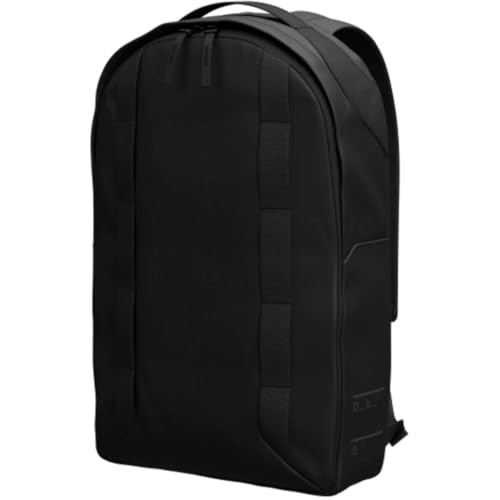 DB Journey Skateboarding Essential Rucksack, 12 l, Lehrbücher und Laptops, geräumig, Skateboard-Gurte, minimalistisches Design, Schwarz, Schwarz