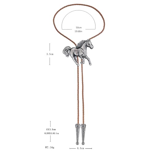 Image of GelConnie Bolo Ties for Men Women Western Cowboy Tie Mens Western Necklace Leather Necktie Gold Bolero Tie Cowboy Necklace