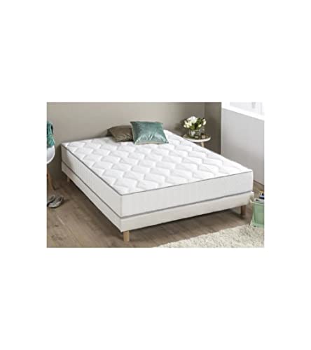 Ensemble Matelas ressorts + Sommier tapissier 140 x 190 cm - Confort �quilibr� - Epaisseur 23 cm - DEKO DREAM Hyvyys