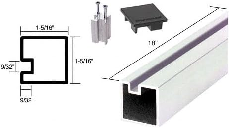 CRL Satin Anodized 18" End Almn Counter Post - 6406518