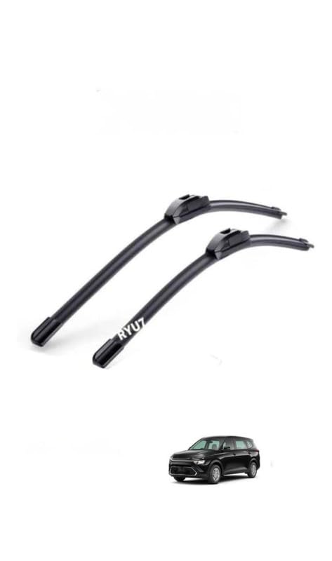 Image of All Season Frameless /Soft Wiper Blades Fits For Kia Carens 24 inch /600mm+16 inch /400mm(Pack of 2)