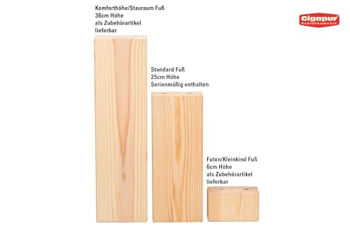 Überlänge 220 cm, Kiefer massiv Holzbett GigapurG56, naturbelassen, inkl. Lattenrost und Matratzenbügeln, Liegefläche 140 x 220 cm, Best. aus 2X 70 x 200 cm und 2 x Verlängerung auf 220cm – Bild 5