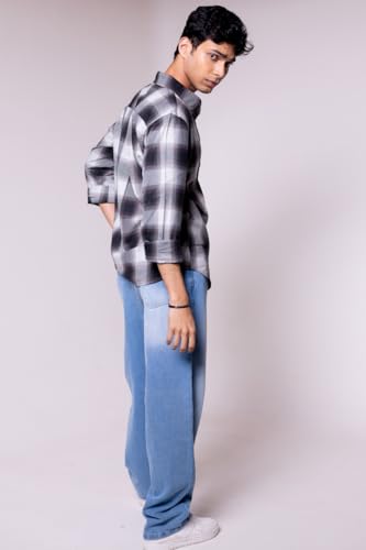 Image of Men's Regular Fit Reversible Checkered Shirt