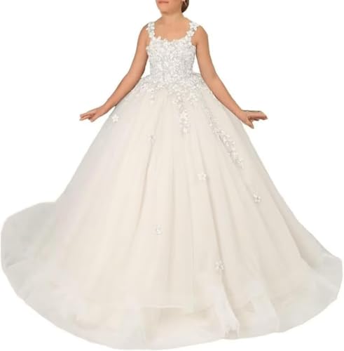 Flower Girl Dresses for Wedding Lace Princess First Communion Formal Dress Homecoming Outfit Tulle Pageant Ball Gowns