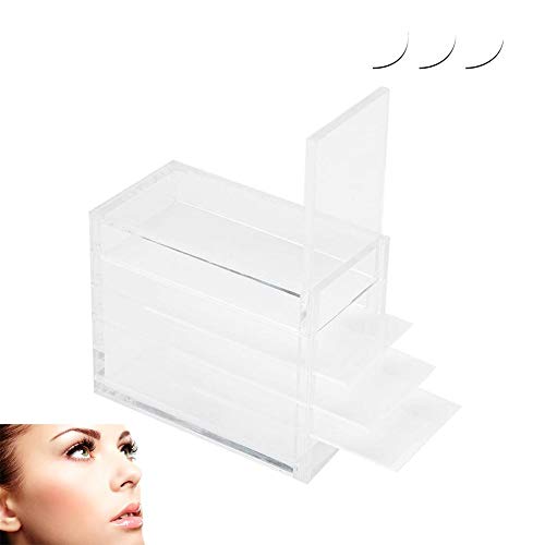 Plastic Eyelash Storage Box, 5 Layers Makeup Organizer Grafting Eyelashes Glue Pallet Holder