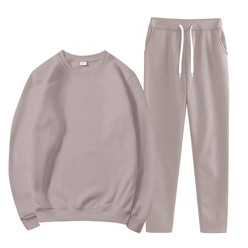 riou Chándal Mujer Completo Ofertas Talla Grande Conjunto Ropa de Deportivo 2 Piezas Chandal sin Capucha y Pantalón Largo Jogger para Fitness Jogging Original Gimnasio Informal