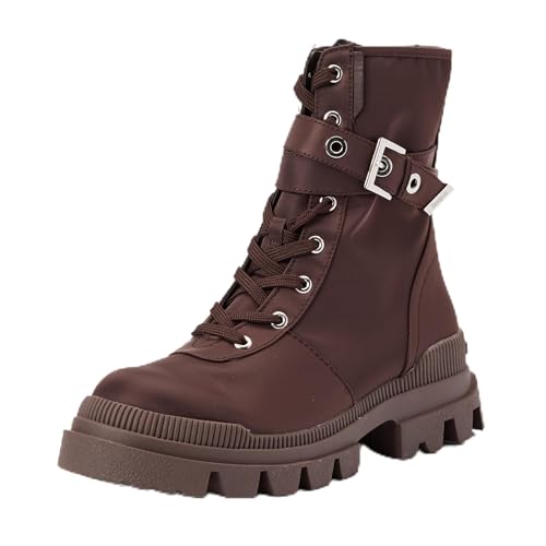 Desigual Shoes 4 Bottes en Nylon pour Femme Tendance, Marron, 38 EU