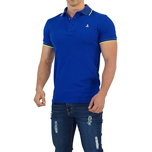 Camisas, Apparel JOHN LEOPARD - Polo Rey Mangas Rey Logo Amarillo Neon Talla L