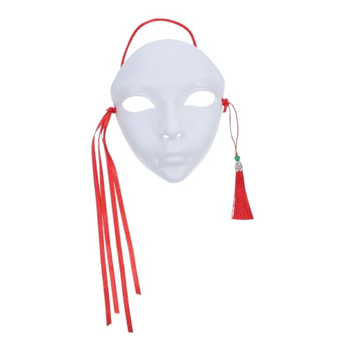 DECHOUS White Paintable DIY Mask Full Face Handcraft Mask for Masquerade Party Cosplay Wedding Prom Fashion Show for Creative Painting and Halloween Adult Use