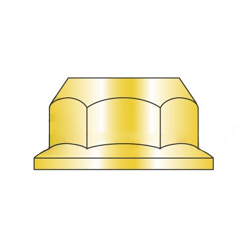 M12-1.75 Hex Flange Locknuts/Non-Serrated/Class 10 / Zinc Yellow / DIN6923 (Carton: 500 pcs)