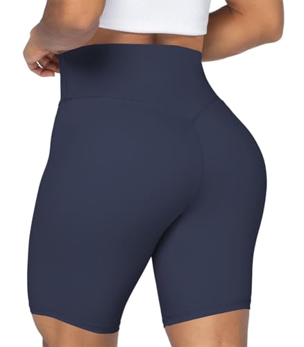 Image of Sunzel No Front Seam High Waist Biker Shorts for Women, Squat Proof Yoga Workout Gym Bike Shorts | 3, 5 Or 8-Inch Inseam, High Waisted, Tummy Control, No Front Seam, Buttery Soft, Compression Fit, Squat Proof