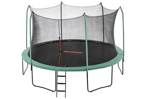 Bestway Trampoline extérieur pour Enfants Xtreme Air - 427 cm x 427 cm x 286 cm - Noir/Vert