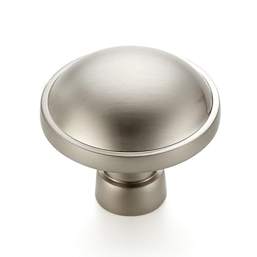 Image of Ravinte 20 Pack 1-1 /4 Inch Diameter Kitchen Cabinet Knobs Brushed Nickel Dresser Knobs Round Solid Cabinet Drawer Pulls for Kitchen Cupboard Hardware