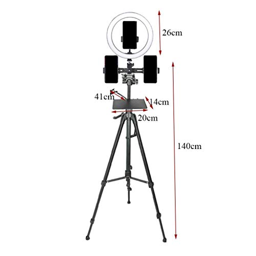 XYSQWZ Handyhalter Für Beauty Fill Light 3-Kamera-live-Broadcast-Support-stativ 10-Zoll-led-ringlicht-stativ (größe: B) – Bild 3