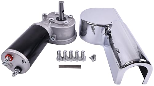 Solarhome 12V 2.0 HP 90:1 45RPM 1500 Watt Dump Truck Roll Tarp Motor with Chrome Cover