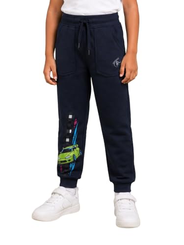 Image of KiddoPanti Boys Solid Fleece Track Pants | Cotton Poly Fleece Fabric | Ankle Length Bottom Rib | 2 Front Patch Pocket | Elastic Waist & Drawcord | Jogger Track Pants for Boys