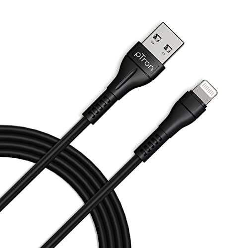 PTron USB-A To Lighting 2.4A Fast Charging Cable Compatible With IOS Devices, 480mbps Data Transfer Speed, Made In India, Solero I241 Tangle-free USB Cable (Round, 1M, Black) For Rs. 84 @ 86 %