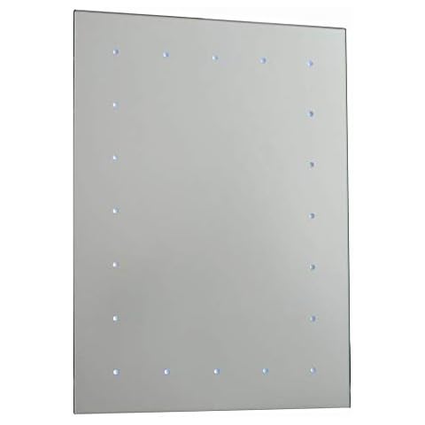 Betta Lighting Modern Bathroom Mirrors with LED Lights - IP44 Rated Light Up Led Portrait Mirror - Illuminated 60x45cm Wall-Mounted Vanity Mirror - Horizontal/Vertical 6000k Battery Operated 128LM Cover