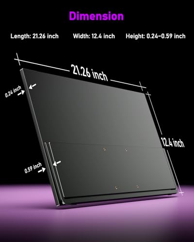 Image of Yodoit Portable Monitor for Laptop 23.8 inch 4K UHD Travel Gaming Monitor Screen IPS Display with USB Type C Port and Built-in Speakers Compatible with PC, Xbox Black