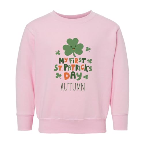 My First St. Patrick's Day Autumn Kids Sweatshirt Toddler 5T Pink
