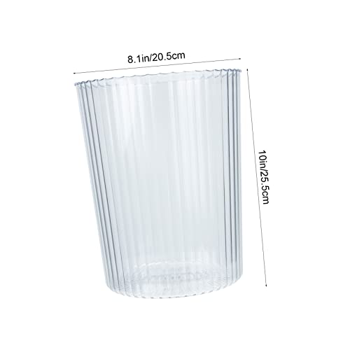 Caneca de basura rectangular transparente PRETYZOOM miniatura 2
