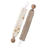 Schnullerclip Aus Weicher Baumwolle Mit Naturholzverschluss Verstellbare Schnullerleine Für Babysicherheit Und Vielseitig Verwendbare Spielzeugaufsätze Waschbarer Schnullerclip