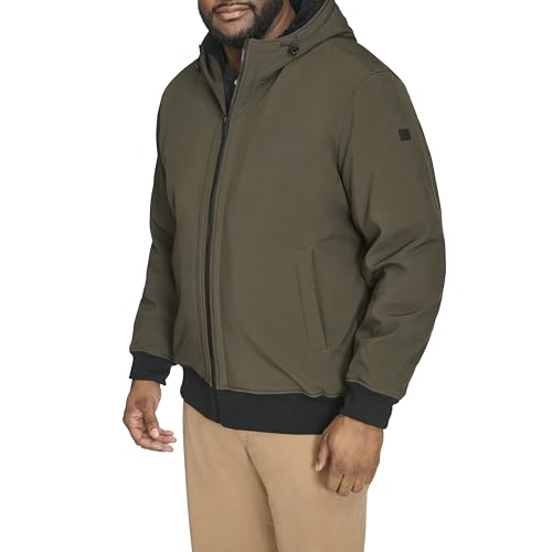 Image of DOCKERS Men's Softshell Sherpa Lined Bomber Jacket (Standard and Big & Tall)