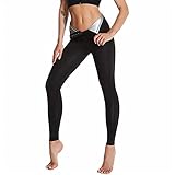 Sauna Sweat Shapewear Pantalones cortos de cintura alta Pantalones por encima de la rodilla Mediados de muslo Traje de entrenamiento Cintura Entrenador Pérdida de peso Parte inferior del cuerpo S