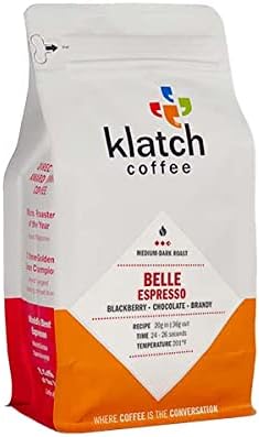 Klatch Coffee Belle Espresso Medium-Dark Roast, 310 Grams, Whole Bean
