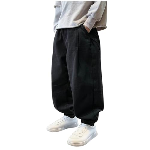 Boy Cargo Joggers Baggy Quick Dry Hiking Outdoor Athletic Lightweight Harem Pant Casual Loose Elastic Waist Sweatpant