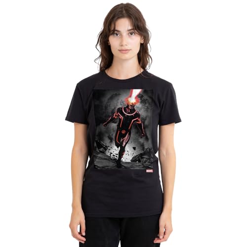 T-Shirt Marvel X-Men Cyclops Blast noir une idée cadeau idéale pour femme geek