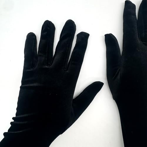 Long Velvet Puff Gloves Evening Prom Wedding Dance Party Banquet Gloves for Women3