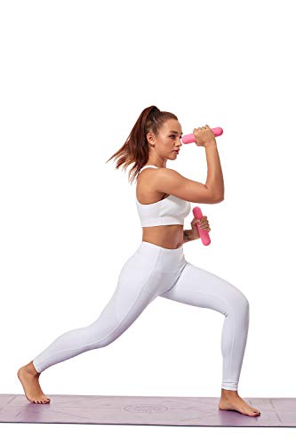 Tosamc 3Lbs Dumbbells Set Of 2, Weights Dumbbells Set; Household Fitness Equipment For Squat Power Confrontation, Core & Abdominal Training, Pilates, Yoga Etc. Anti-Slip, Anti-Roll (Pink) #TOP4