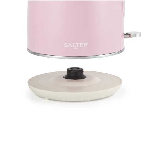Bouilloire retro Salter en acier durable avec base 360 degres