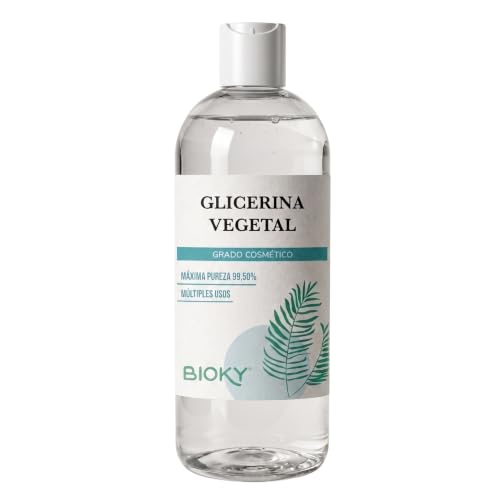 Bioky Glicerina Vegetal Líquida 1L, Elevada Pureza & Natural, Multiusos