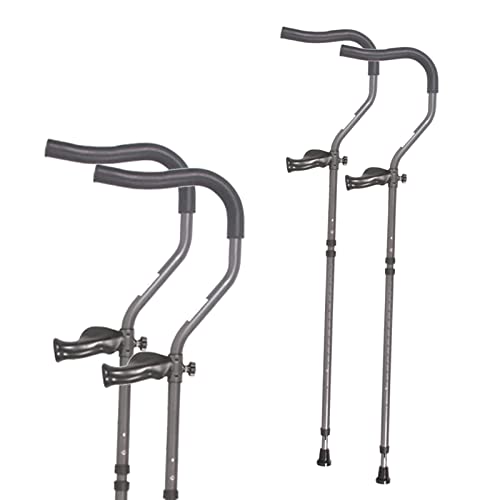 Muletas Plegables para Las Axilas (1 Par), Muletas para Caminar De Aluminio En Forma De F para Adultos Y Niños, Muletas Antideslizantes Ligeras Y Ergonómicas con Amortiguador (Size : 128cm) Keep it