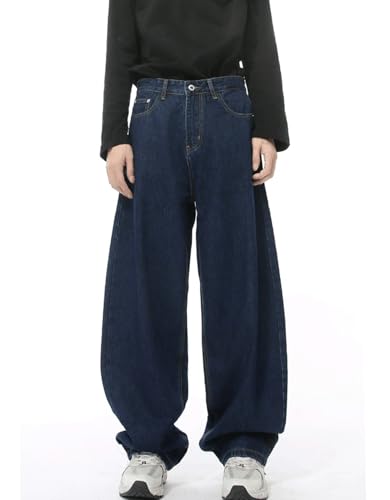 Mens Baggy Barrel Wide Leg Jeans Pants for Men Women Loose Fit Streetwear Y2k Hip Hop Cargo Denim Pants4